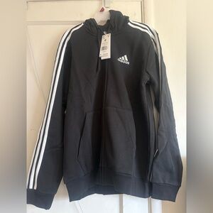 Adidas Black Hoodie with White Logo